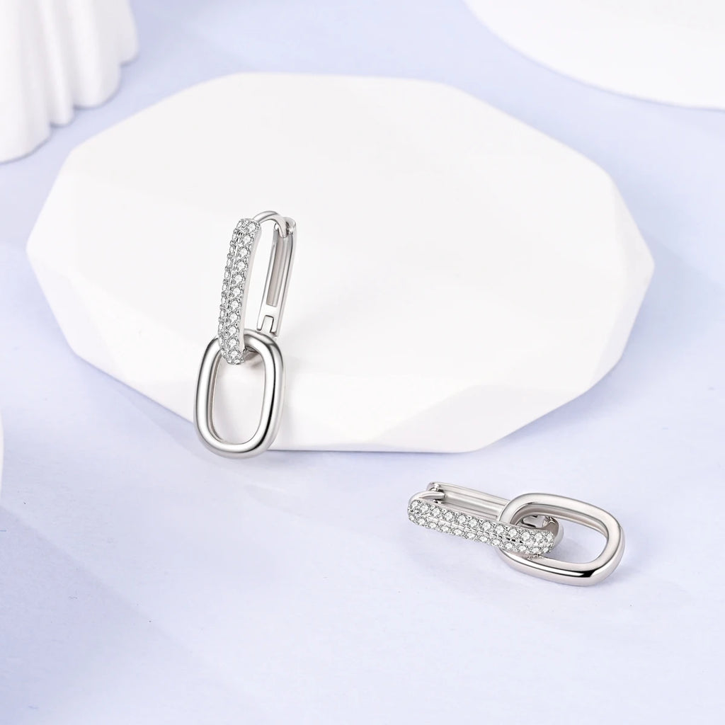 Woman Earring 925 Sterling Silver Original Hoop