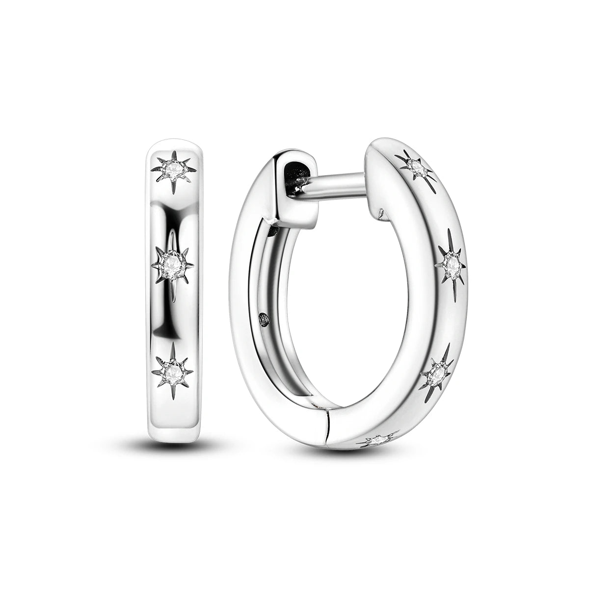 Woman Earring 925 Sterling Silver Original Hoop