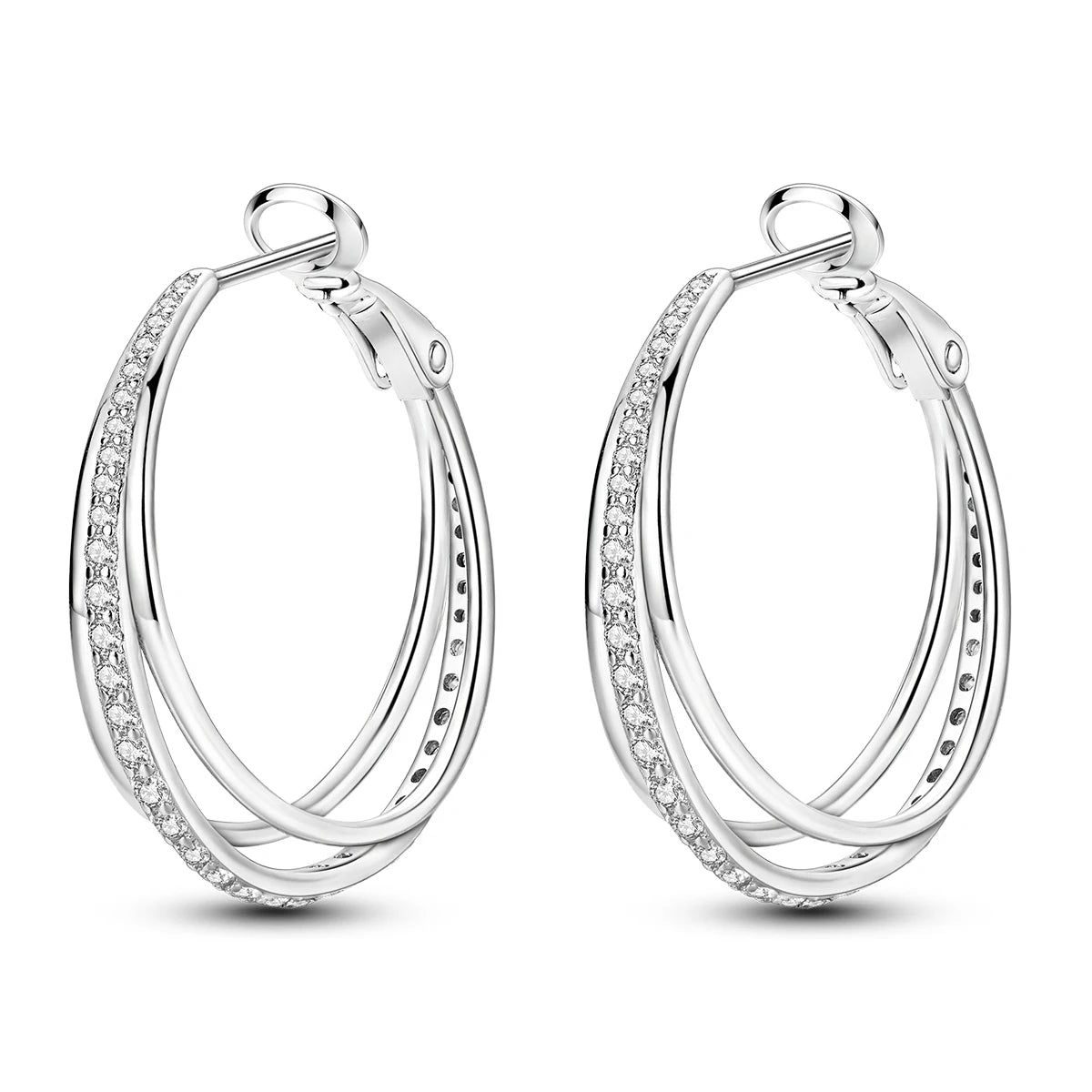 Woman Earring 925 Sterling Silver Original Hoop