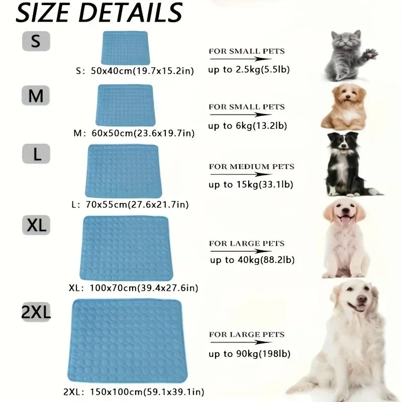 Cooling Pet Mat – Washable Summer Cooling Pad for Dogs & Cats