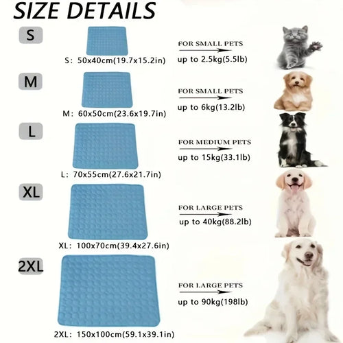 Cooling Pet Mat – Washable Summer Cooling Pad for Dogs & Cats
