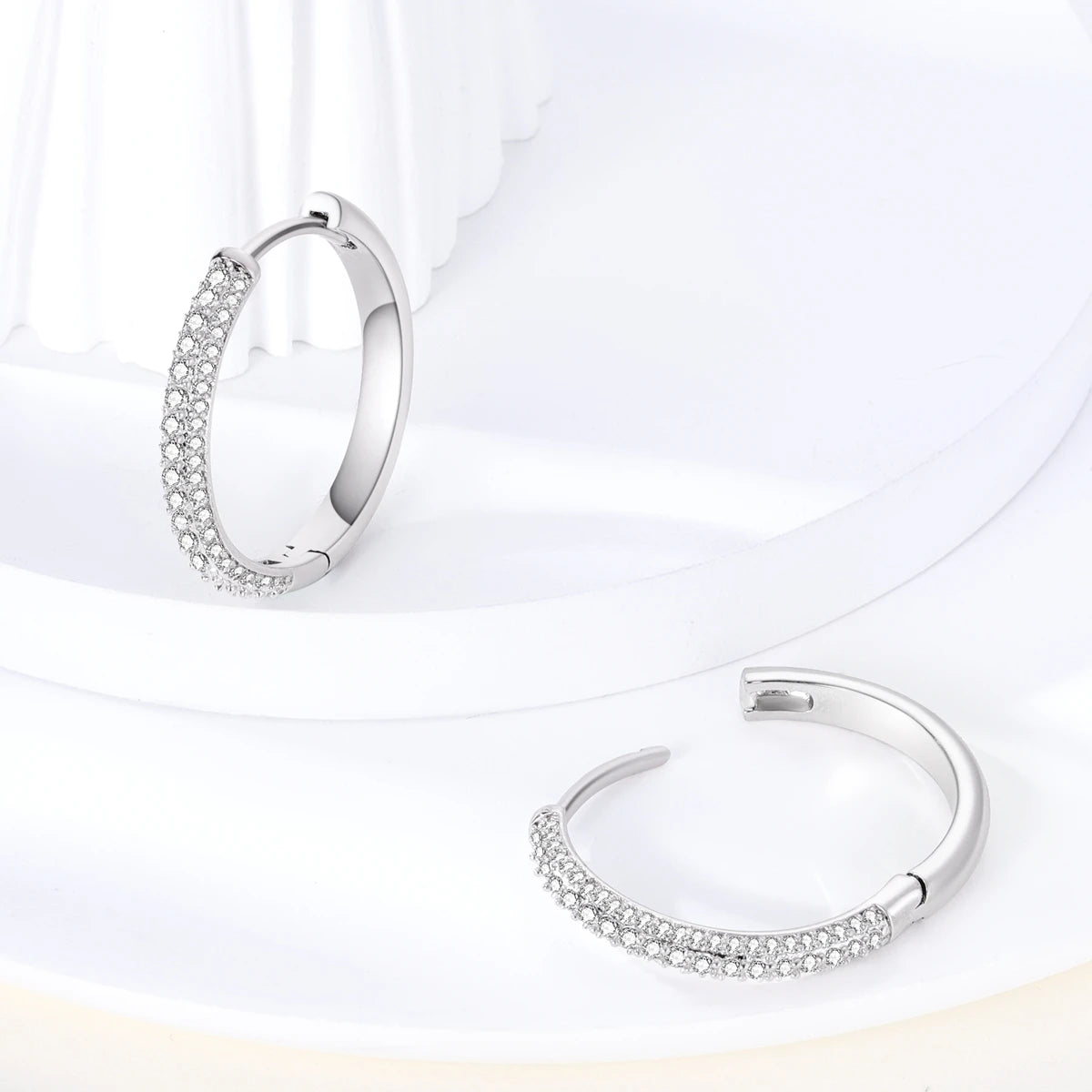 Woman Earring 925 Sterling Silver Original Hoop