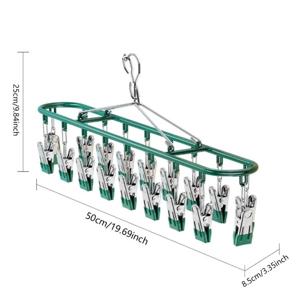 20 Clip Capacity Clothes Drying Rack