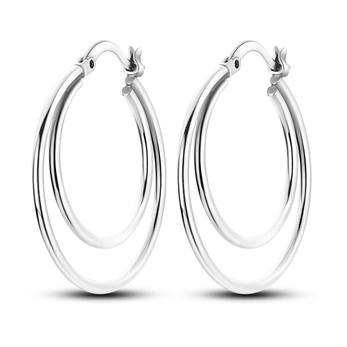 Woman Earring 925 Sterling Silver Original Hoop