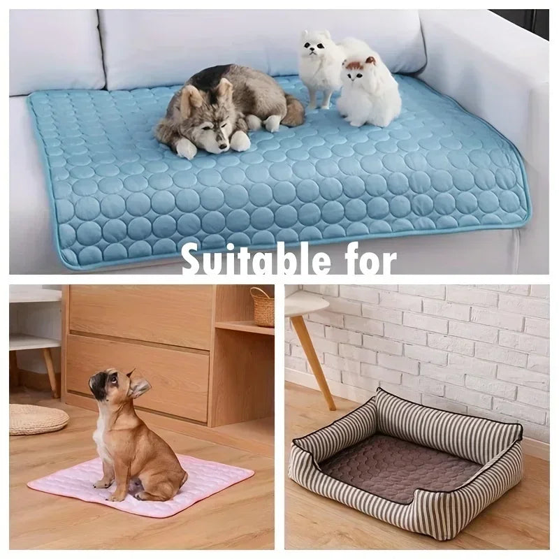 Cooling Pet Mat – Washable Summer Cooling Pad for Dogs & Cats