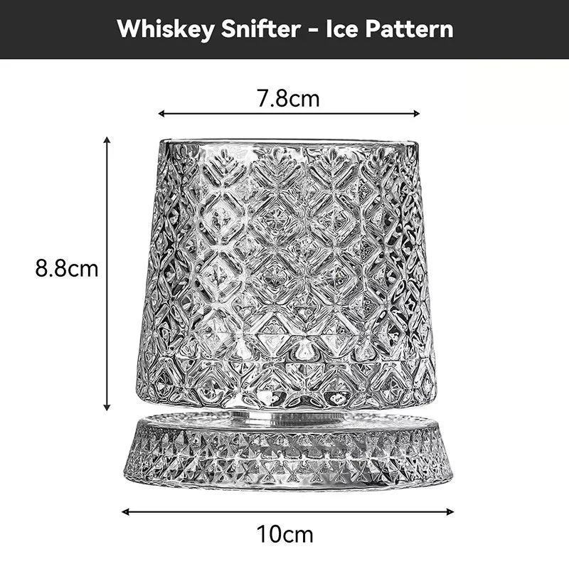 1PCS Whisky Glass 360 Degree Rotating Crystal Unique Gift for Men