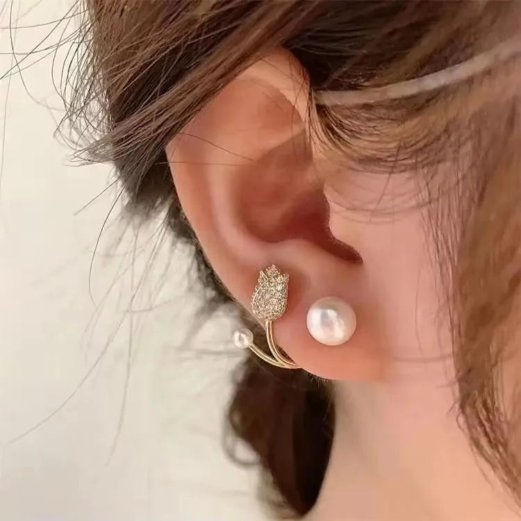 2026 Trending Luxury Crystal Cross Stud Earrings